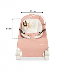 Kojenecké lehátko, ergonomické Pine - růžové