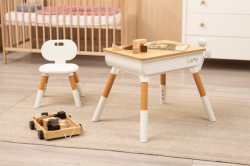 Dětská sada nábytku Lara - Stůl a židlička - wood, bílá