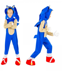 Dětský kostým Sonic s maskou a rukavicemi 122-128 M