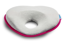 Ergonomický, tvarující polštářek pro miminko - šedý, růžový