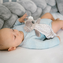 Plyšová hračka/přítulníček Koala Coco s držákem na dudlík, šedá