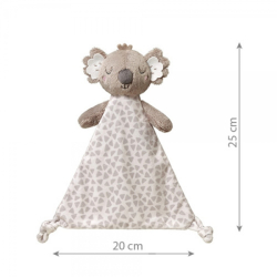 Plyšová hračka/přítulníček Koala Coco s držákem na dudlík, šedá