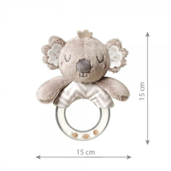 Plyšové chrastítko s kousátkem Koala Coco, šedá