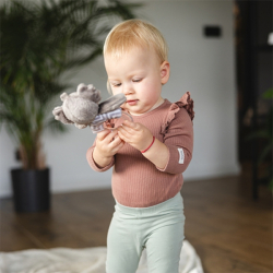 Plyšové chrastítko s kousátkem Koala Coco, šedá