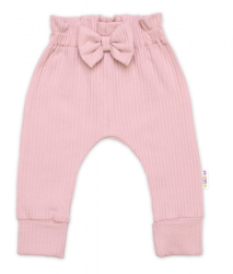 Žebrovaná rostoucí souprava 3D, Baby Girl - pudrově růžová
