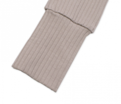 Žebrovaná rostoucí souprava 3D, Baby Girl - taupe