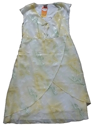 Šaty těhotenské s podšívkou Torelle - VZOR žluto-zelený - vel.XL
