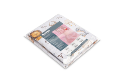 Mušelínové povlečení do postýlky 135x100, Hvězdná zvířátka - šedá, bílá