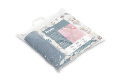 2D sada do kočárku, postýlky, kolébky,  mušelín, bavlna - Dráček modrý, jeans