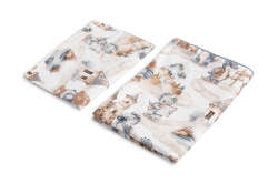 Mušelínové povlečení do postýlky 135x100, Dráček modrý, jeans