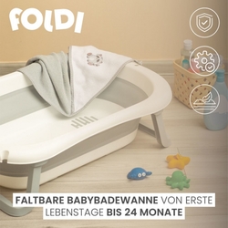 Skládací vanička Foldi - šedá, bílá