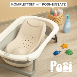 Skládací vanička Foldi - šedá, bílá