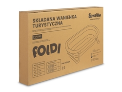 Skládací vanička Foldi - béžová, bílá
