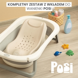 Skládací vanička Foldi - béžová, bílá