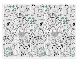 Skládací pěnová hrací podložka, koberec - Nature Teddy, 200x150cm