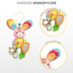 Závěsná hračka, chrastítko - Ptáček