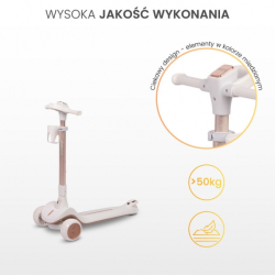 Dětská tříkolová koloběžka s LED kolečky Satura, modrá