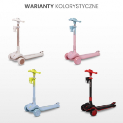 Dětská tříkolová koloběžka s LED kolečky Satura, modrá