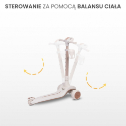 Dětská tříkolová koloběžka s LED kolečky Satura, růžová
