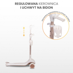 Dětská tříkolová koloběžka s LED kolečky Satura, černá, červená