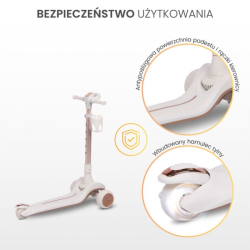 Dětská tříkolová koloběžka s LED kolečky Satura, černá, červená
