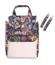Taška pro maminky – velká, na kočárek i do porodnice - Boho, růžová