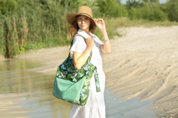 Taška pro maminky – velká, na kočárek i do porodnice - Boho, růžová