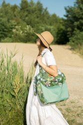 Taška pro maminky – velká, na kočárek i do porodnice - Boho, růžová