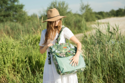 Taška pro maminky – velká, na kočárek i do porodnice - Boho, růžová