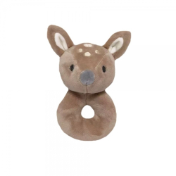 Plyšové chrastítko Srnka, 18cm - béžová