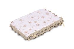 Mantinel do postýlky, mušelín 180x40cm (3x60x40cm) - Pampeliška béžová