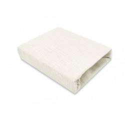 Mušelínové prostěradlo do postýlky 60 x 120 NATURE double - smetanové