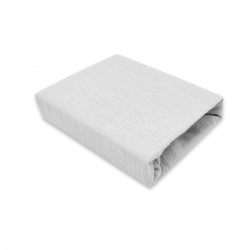 Mušelínové prostěradlo do postýlky 60 x 120 NATURE double - šedé