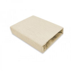 Mušelínové prostěradlo do postýlky 60 x 120 NATURE double - béžové