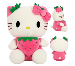 Plyšová hračka Hello Kitty s jahůdkou 22cm