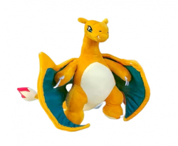 Plyšová hračka Pokémon Charizard s ohněm 23cm