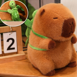 Plyšová hračka Capybara s želvičkou 23cm