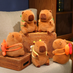 Plyšová hračka Capybara s želvičkou 23cm