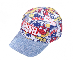 Dětská kšiltovka Komiks Marvel s potiskem a nášivkou M