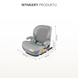 Podsedák, autosedačka Irbis i-Size 125–150 cm s ISOFIX – černá