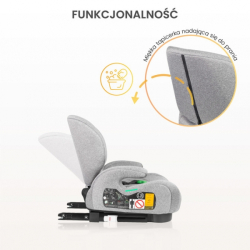 Podsedák, autosedačka Irbis i-Size 125–150 cm s ISOFIX – grafit