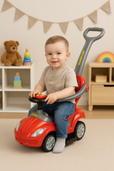 Odrážedlo Race Car 2v1 se zvukem –  červené