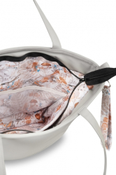 Stylová taška pro maminky z ekokůže - šedá