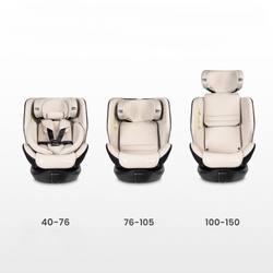 Autosedačka Lumi i-Size 40–150 cm, Isofix,  360°, růstová, od 0m+ do 12 let - sv. šedá