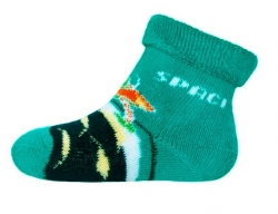 Ponožky kojenecké froté - VESMÍR smaragdové     