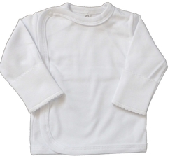 Košilka kojenecká bavlna - S RUKAVIČKOU bílá 