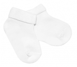 Ponožky kojenecké bavlna - IRKA jednobarevné bílé 