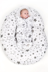 Univerzální kojící polštář ve tvaru C New Baby Ovečky béžový