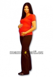 Tepláky těhotenské - NELLYS hnědé