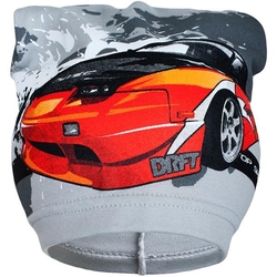 Jarní dětská čepička New Baby auto šedá